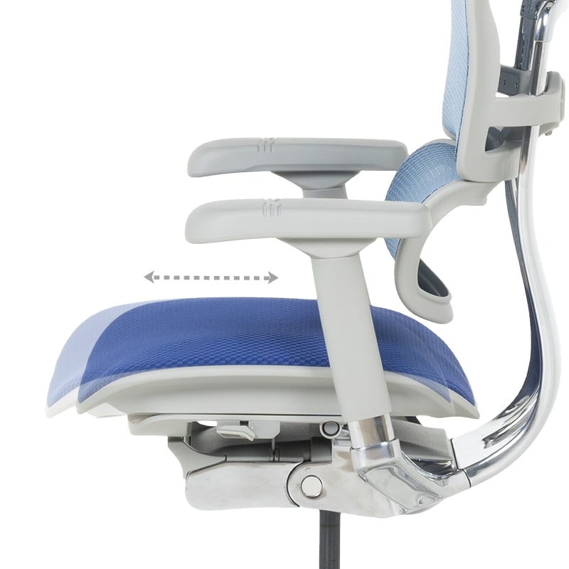 Ергономичен офис стол Ergohuman Elite 2 син-сив